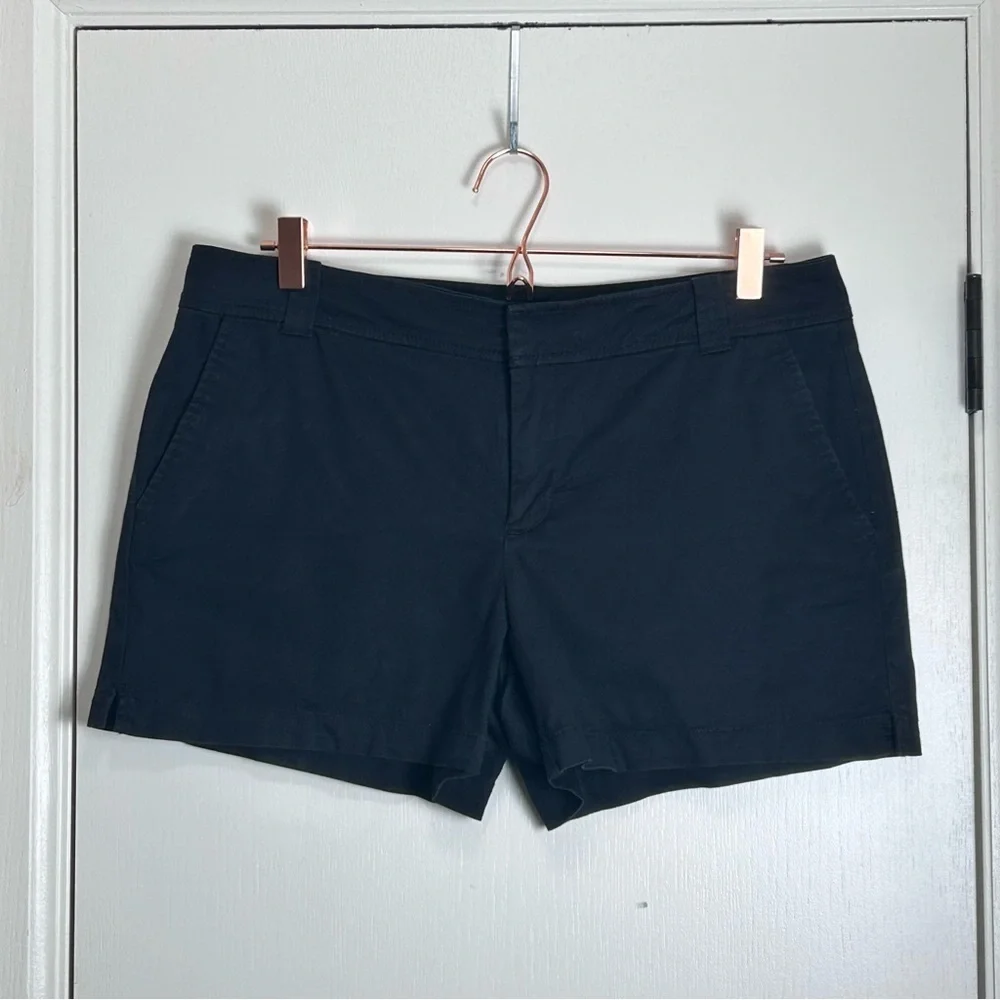New York & Company Black Cotton Stretch Tailored Shorts Size 10